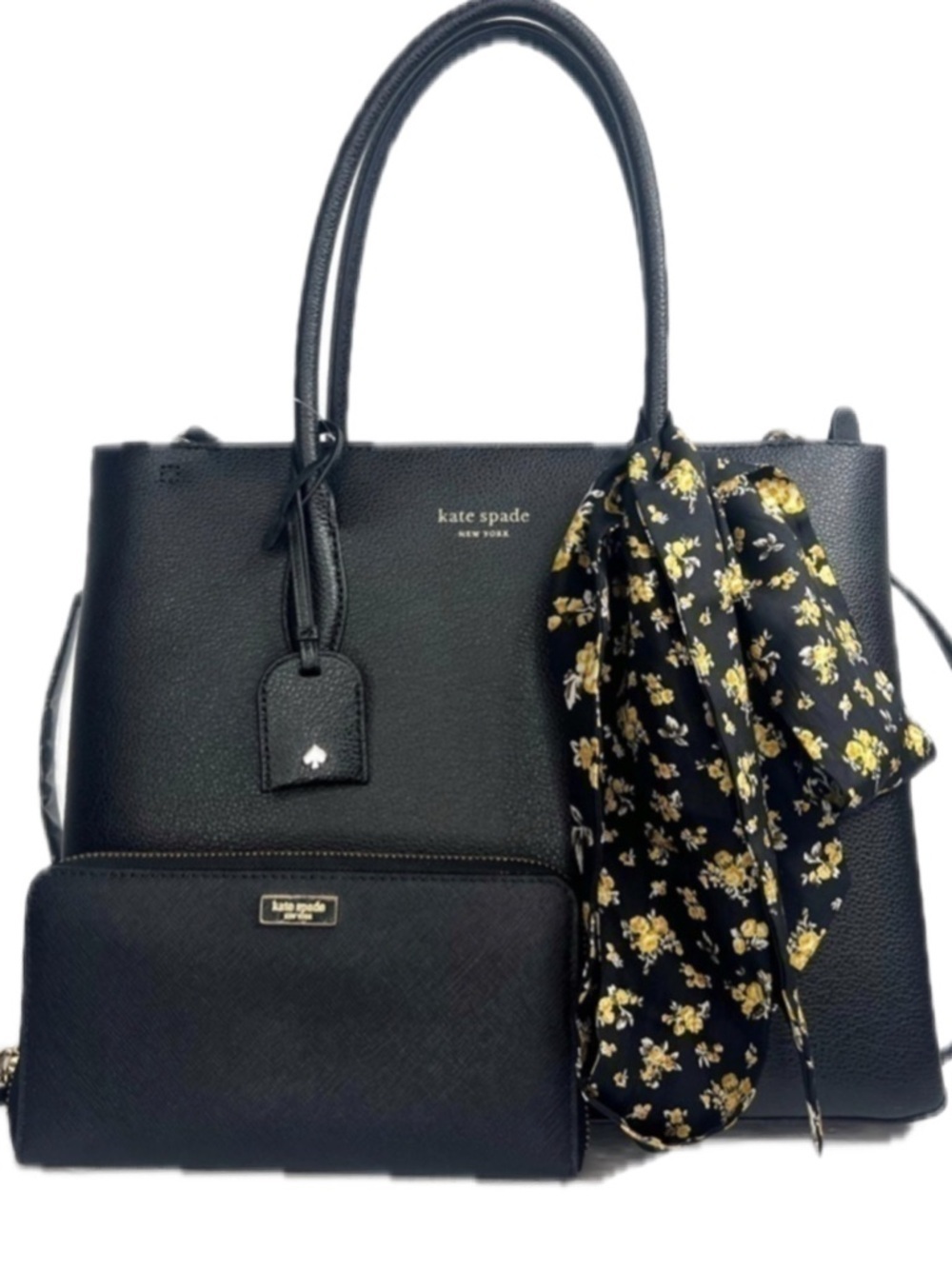 Kate Spade New York WKRU6113 Women Eva Medium Top Zip Satchel Bag Black Wallet